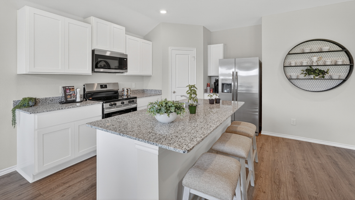 Bellvue Floorplan Elevation B Kitchen Gallery Image - Forestbrook Estates in Paris, TX