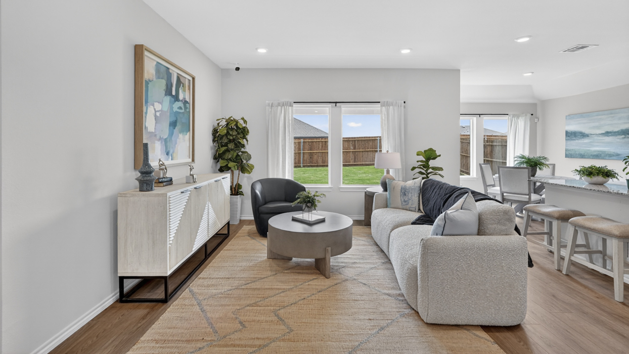 Bellvue Floorplan Elevation B Living Gallery Image - Forestbrook Estates in Paris, TX