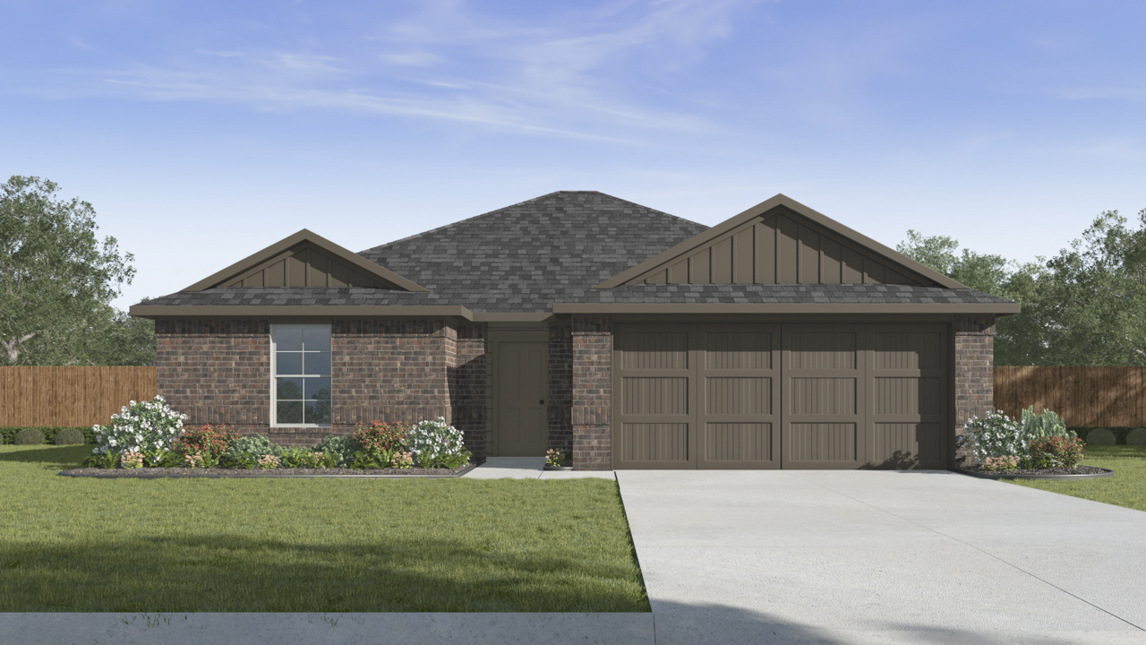 X40Z Zavalla Floorplan Elevation A -Forestbrook Estates in Paris TX