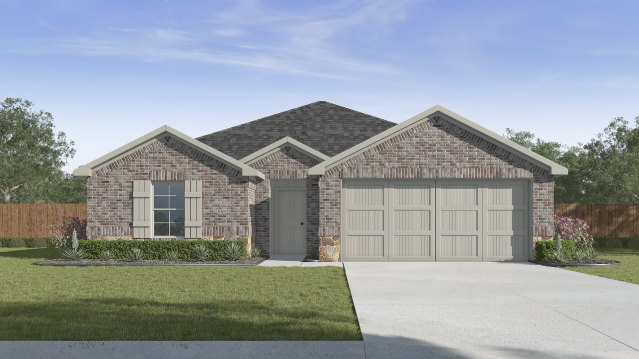 X40Z Zavalla Floorplan Elevation B -Forestbrook Estates in Paris TX