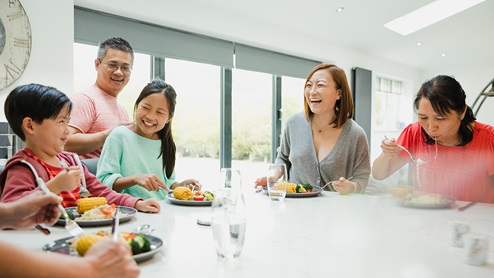 family eating