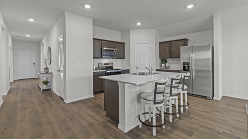 P40J Jayhawk floorplan kitchen with island gallery image