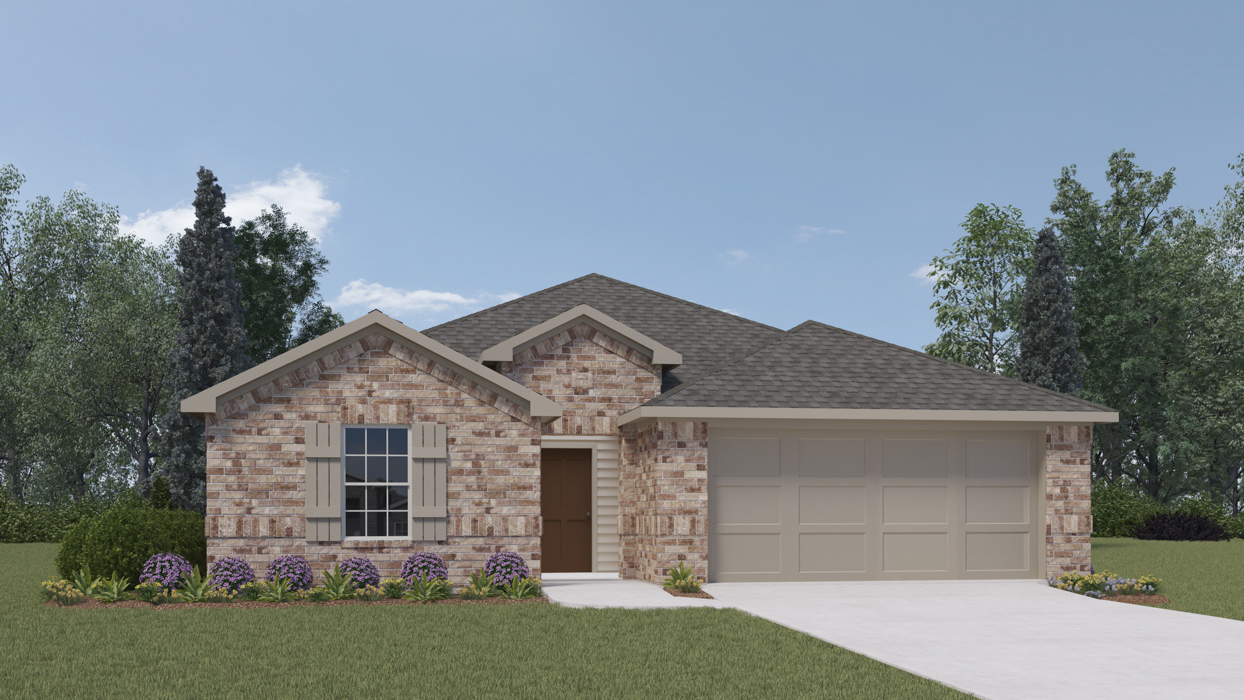 Elgin Floorplan Elevation A Exterior Rendering - Sanger Circle in Sanger, TX