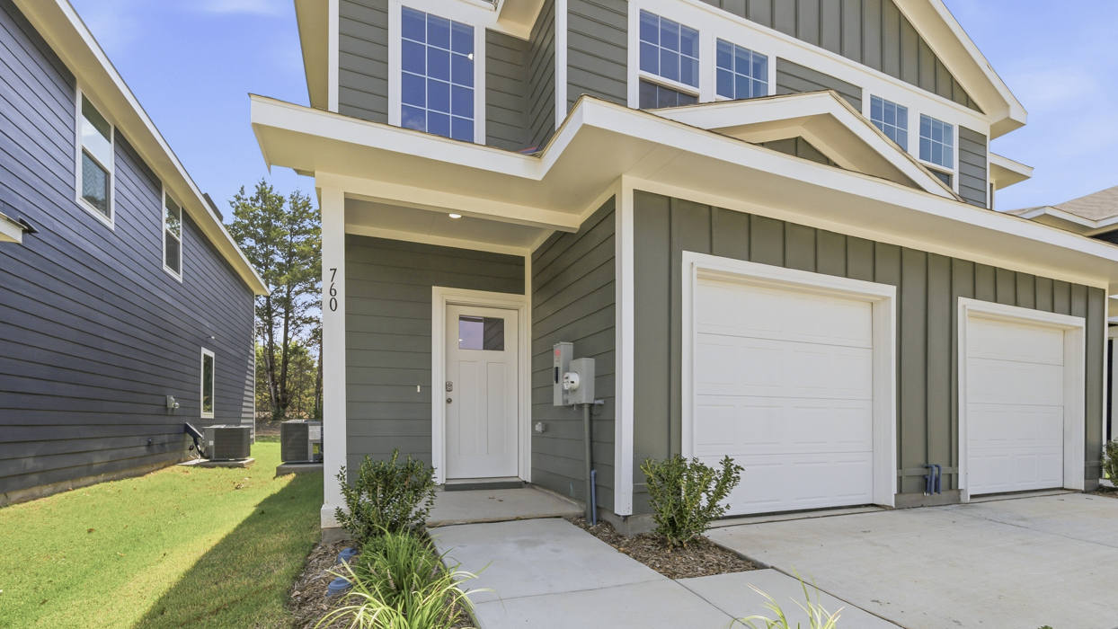 Alexandria Floorplan Elevation A Left Exterior Rendering - Stonewood Duplexes in Sulphur Springs, TX