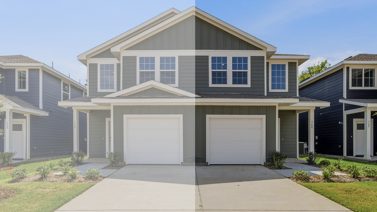 This home — photograph published by the builder