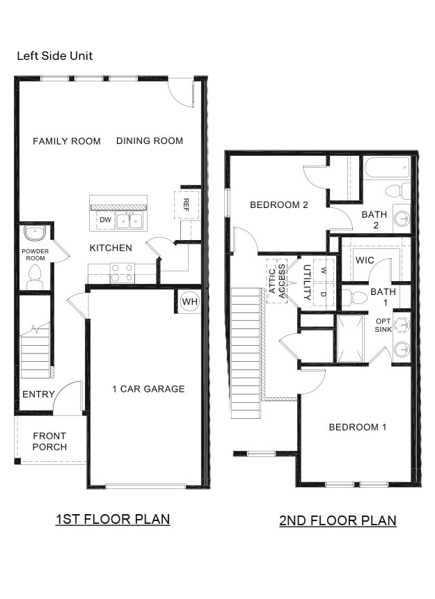 1086 Alexandria Left Side Unit Floorplan -Duplex in Sulphur Springs,Tx