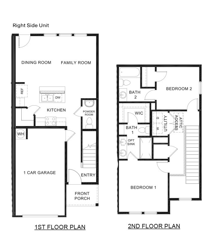 1086 Alexandria Right Side Unit Floorplan -Duplex in Sulphur Springs,Tx
