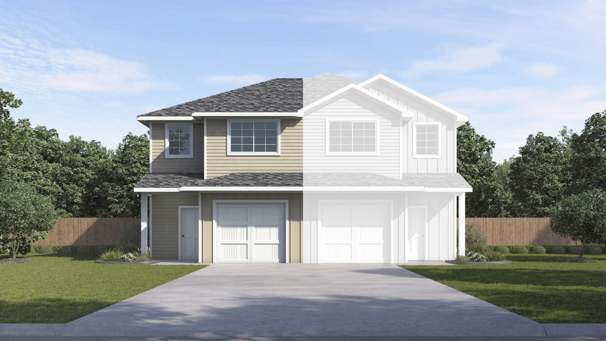 Alexandria Floorplan Elevation B -Duplex in Sulphur Springs,Tx