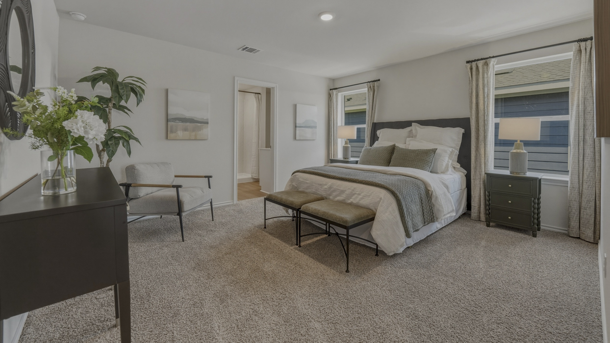 Chesapeake Floorplan Elevation B Bedroom Gallery Image - Stonewood in Sulphur Springs, TX