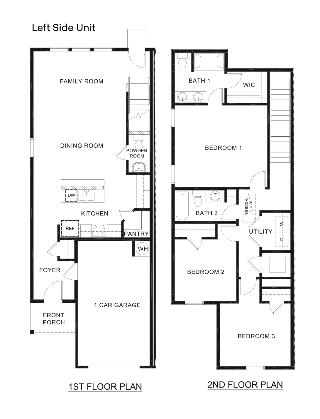 147 Chesapeake Left Side Unit Floorplan Rendering-Stonewood in Sulphur Springs, TX