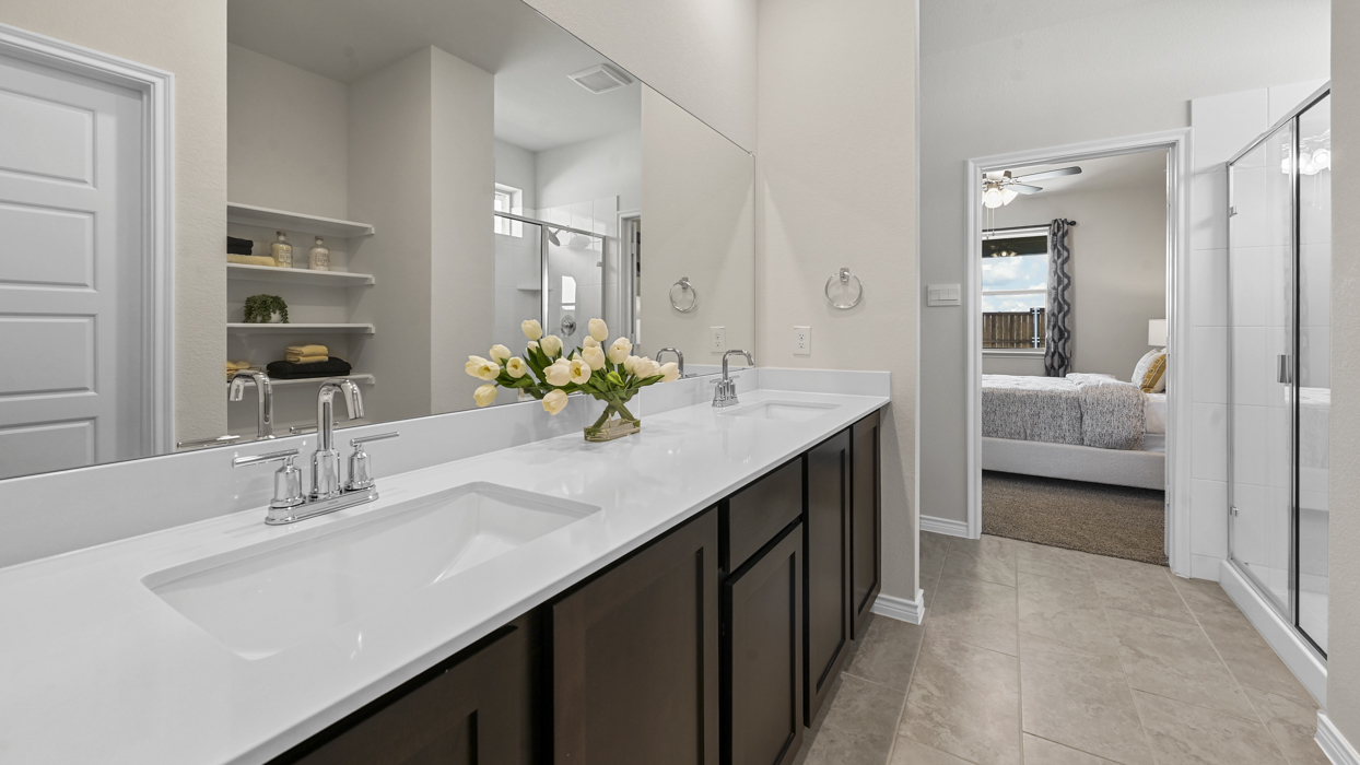 Lakehurst Floorplan Elevation B Bathroom Gallery Image - Bel Air Village in Sherman, TX