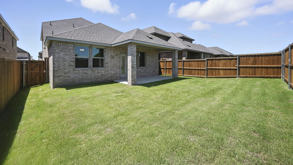 Tanzanite Floorplan Elevation A Backyard Gallery Image - Bel Air Village in Sherman, TX