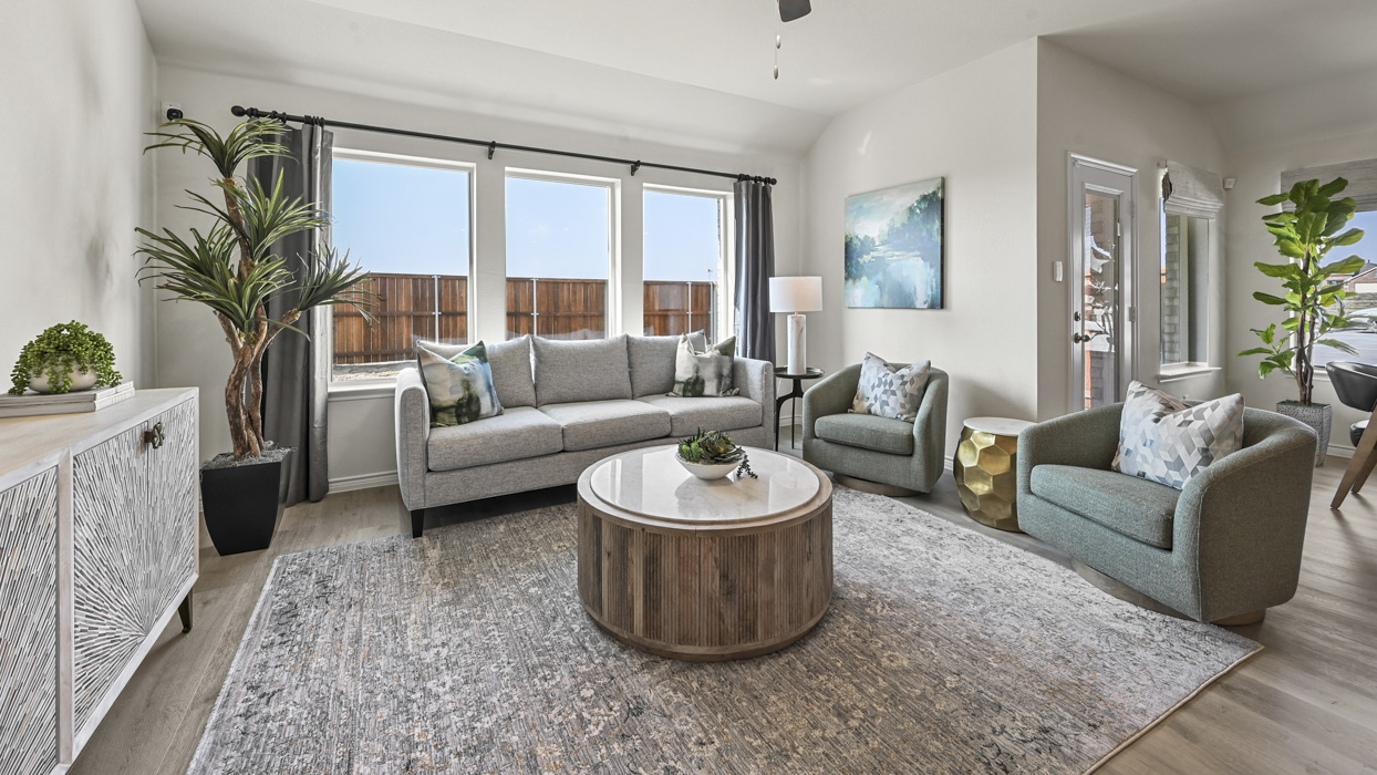 H106 Bentworth Floorplan Living Gallery Image -Bel Air Village in Sherman, TX