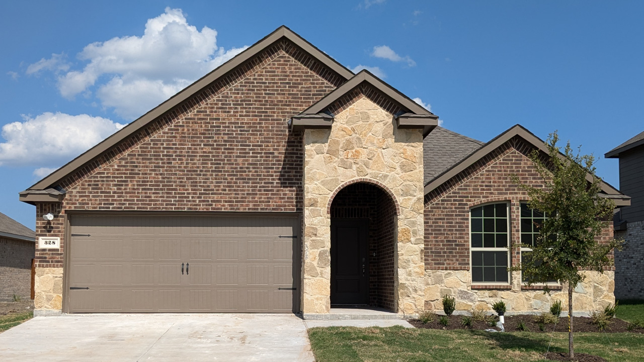 H106 Bentworth Floorplan Elevation B Exterior-Bel Air Village in Sherman, TX
