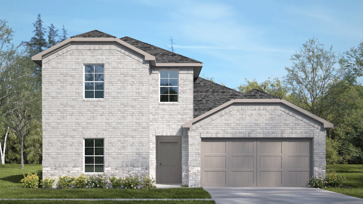 Midland floorplan Elevation B Rendeirng-Bel Air Village in Sherman, Tx