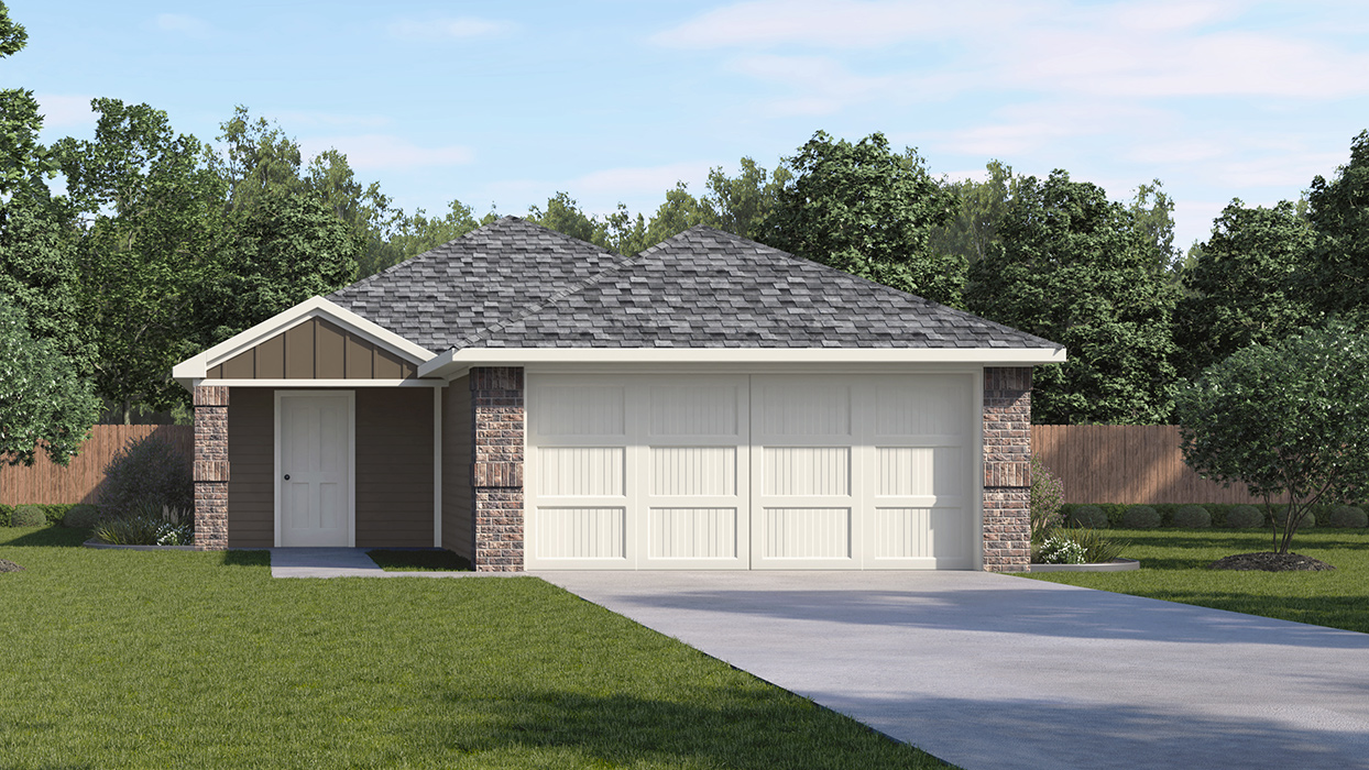 Atlanta Floorplan Elevation B Rendering-Asher Oaks in Bonham, TX