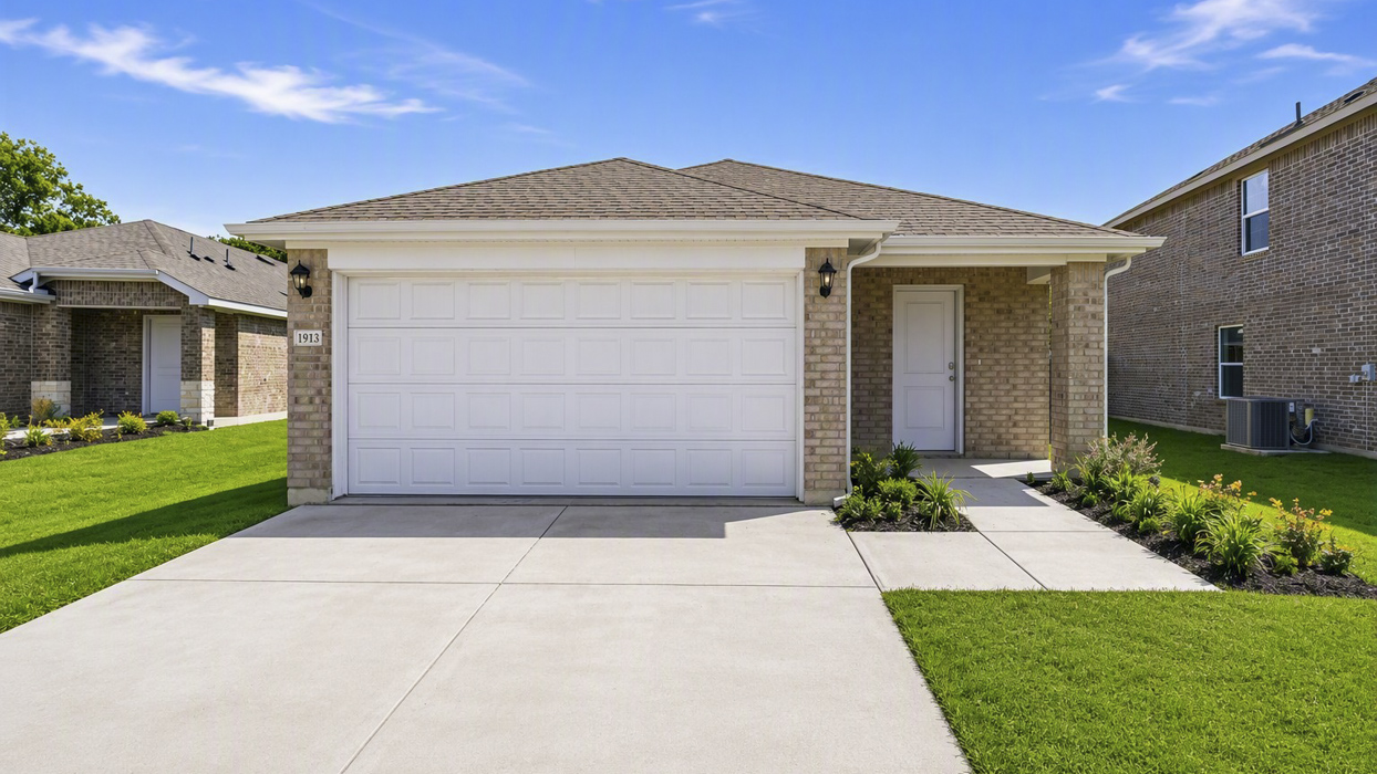 Caprock Floorplan Elevation E Exterior Rendering - Asher Oaks in Bonham, TX