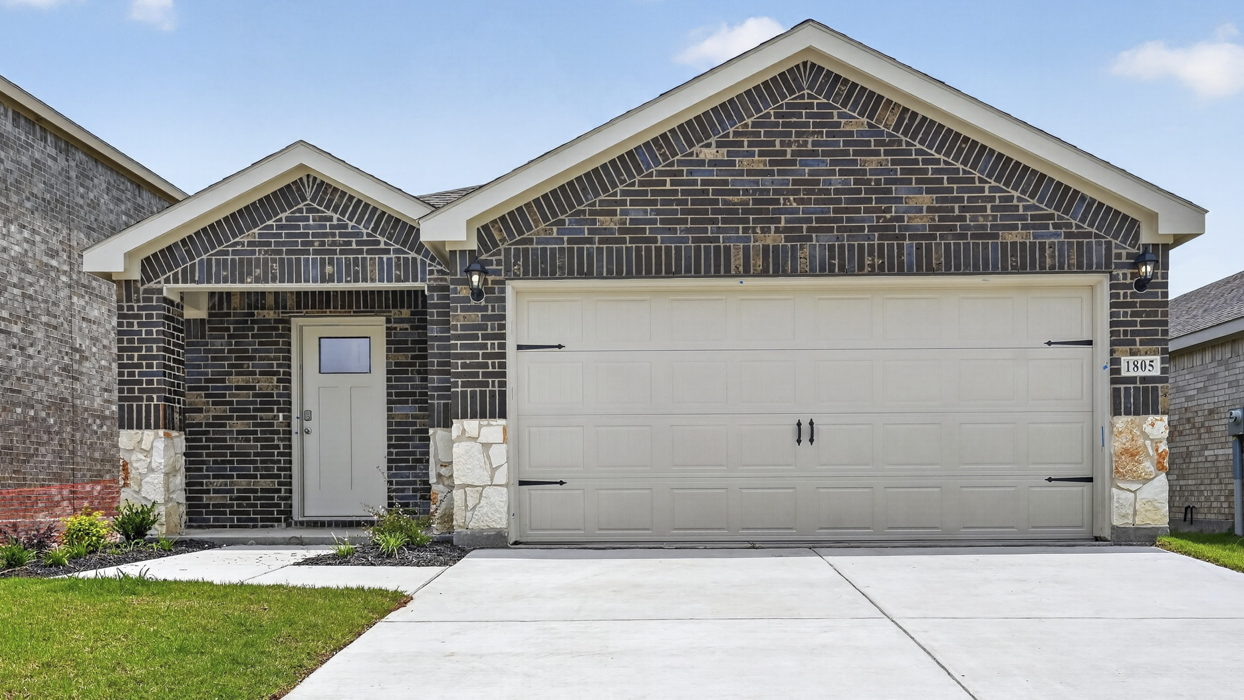 Caprock Floorplan Elevation F Rendering-Asher Oaks in Bonham, Tx