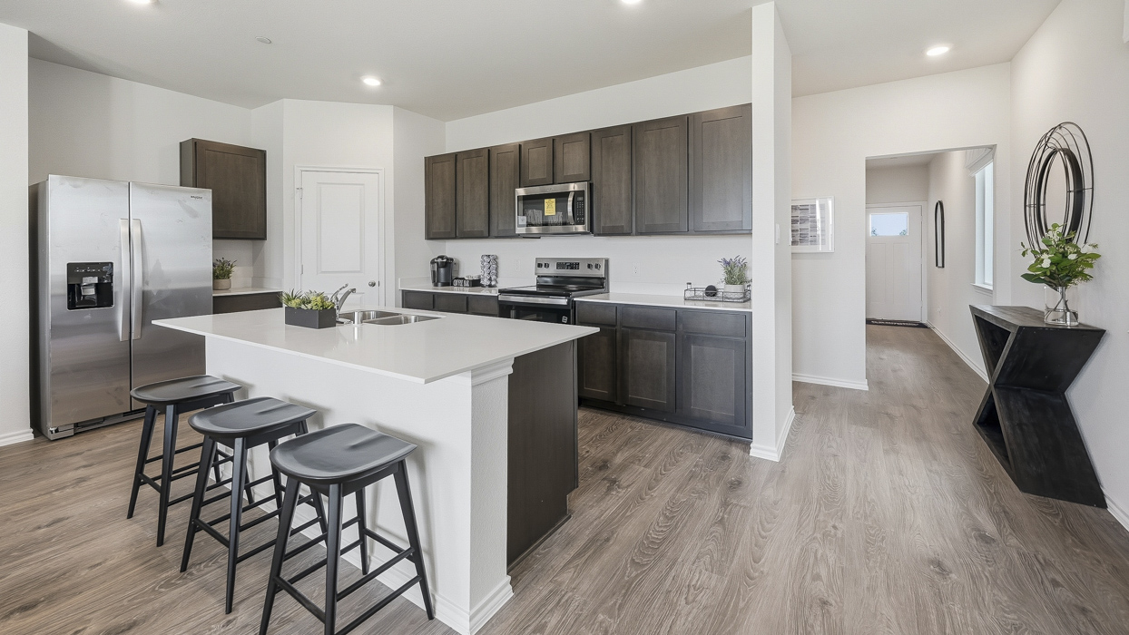 Benson Floorplan Elevation B Kitchen Gallery Image - Hanolley Hills in Sherman, TX