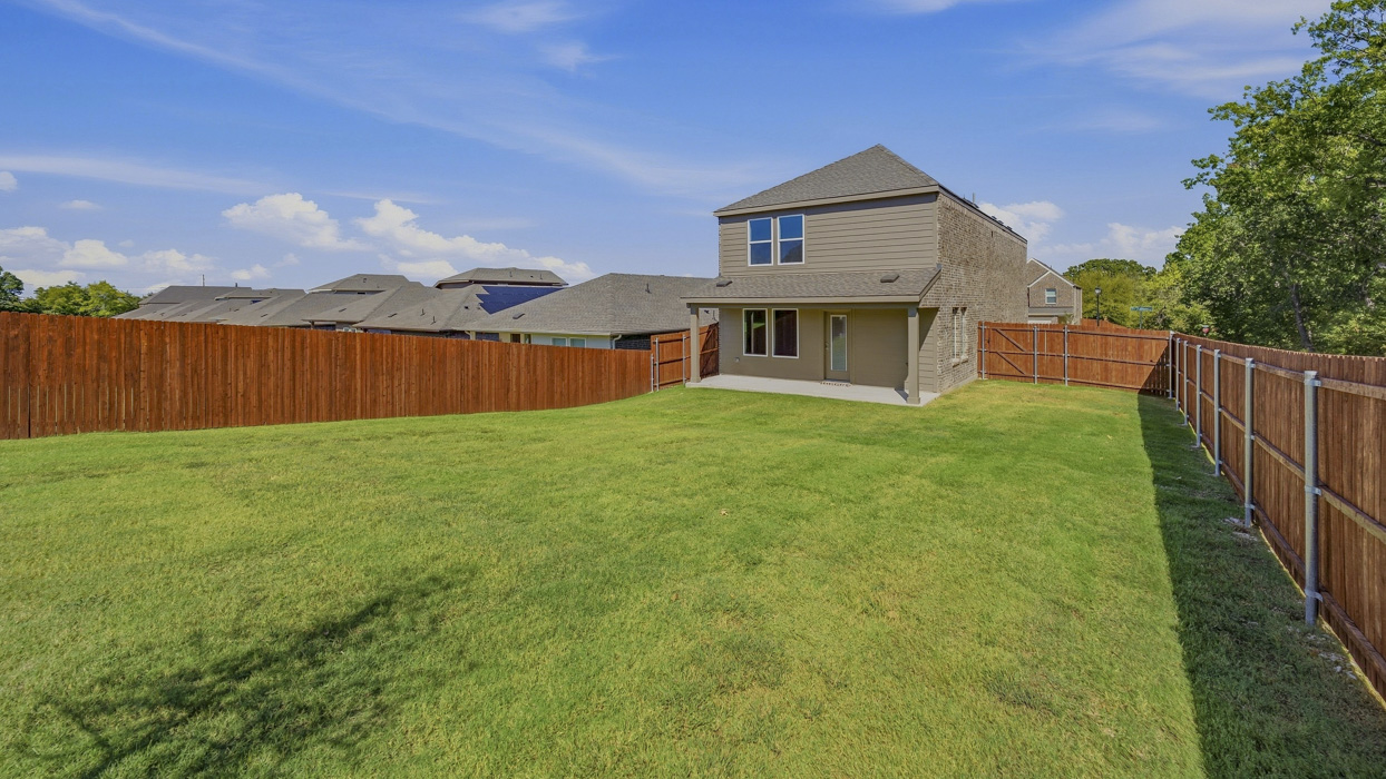 Benson Floorplan Backyard Gallery Image - Hanolley Hills in Sherman, TX