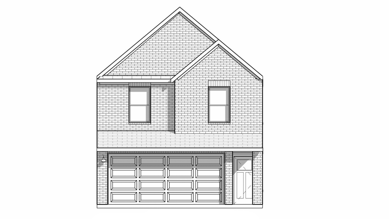 Justice Floorplan Elevation B Exterior Rendering - Hanolley Hills in Sherman, TX
