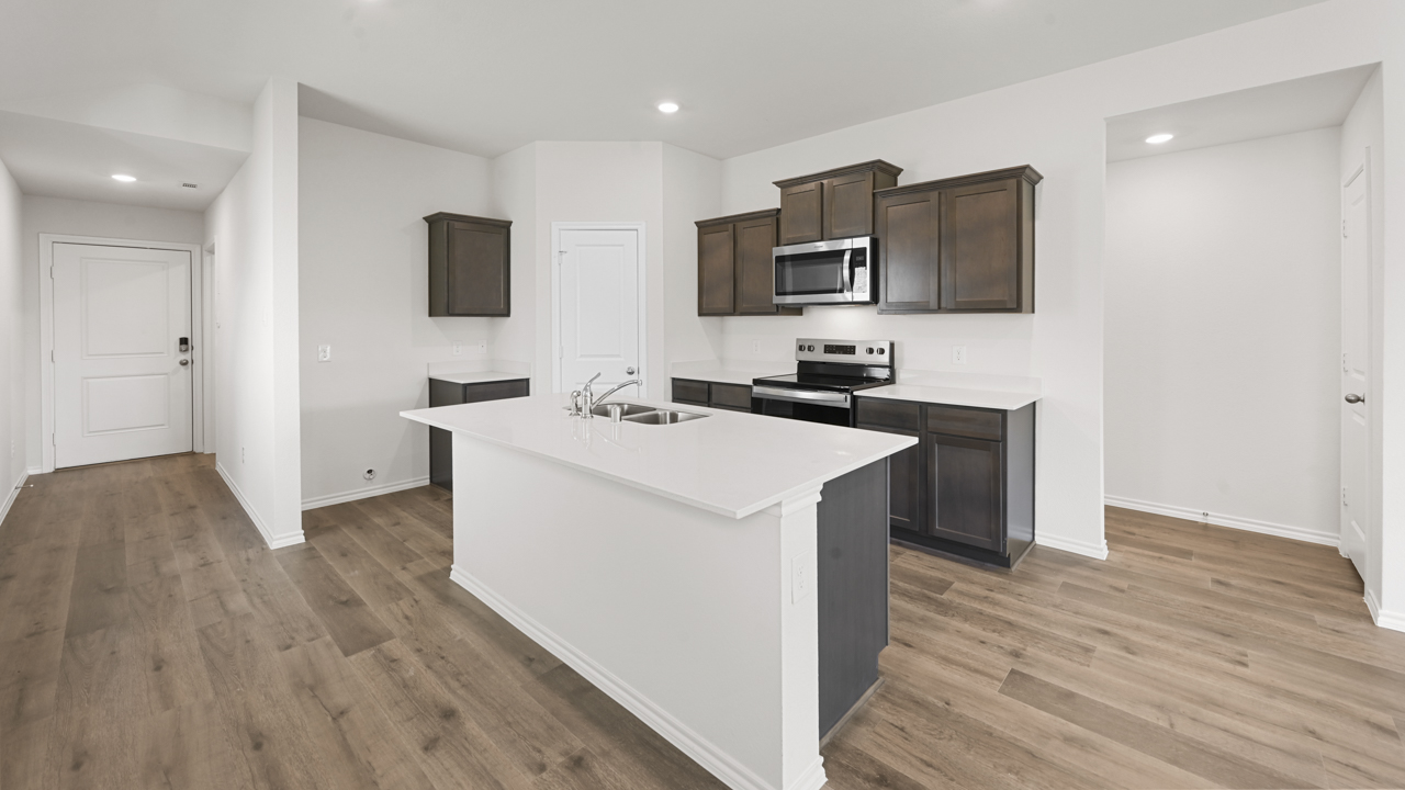 X30A Amber Floorplan Elevation A Kitchen Gallery Image - Hanolley Hills in Sherman, TX