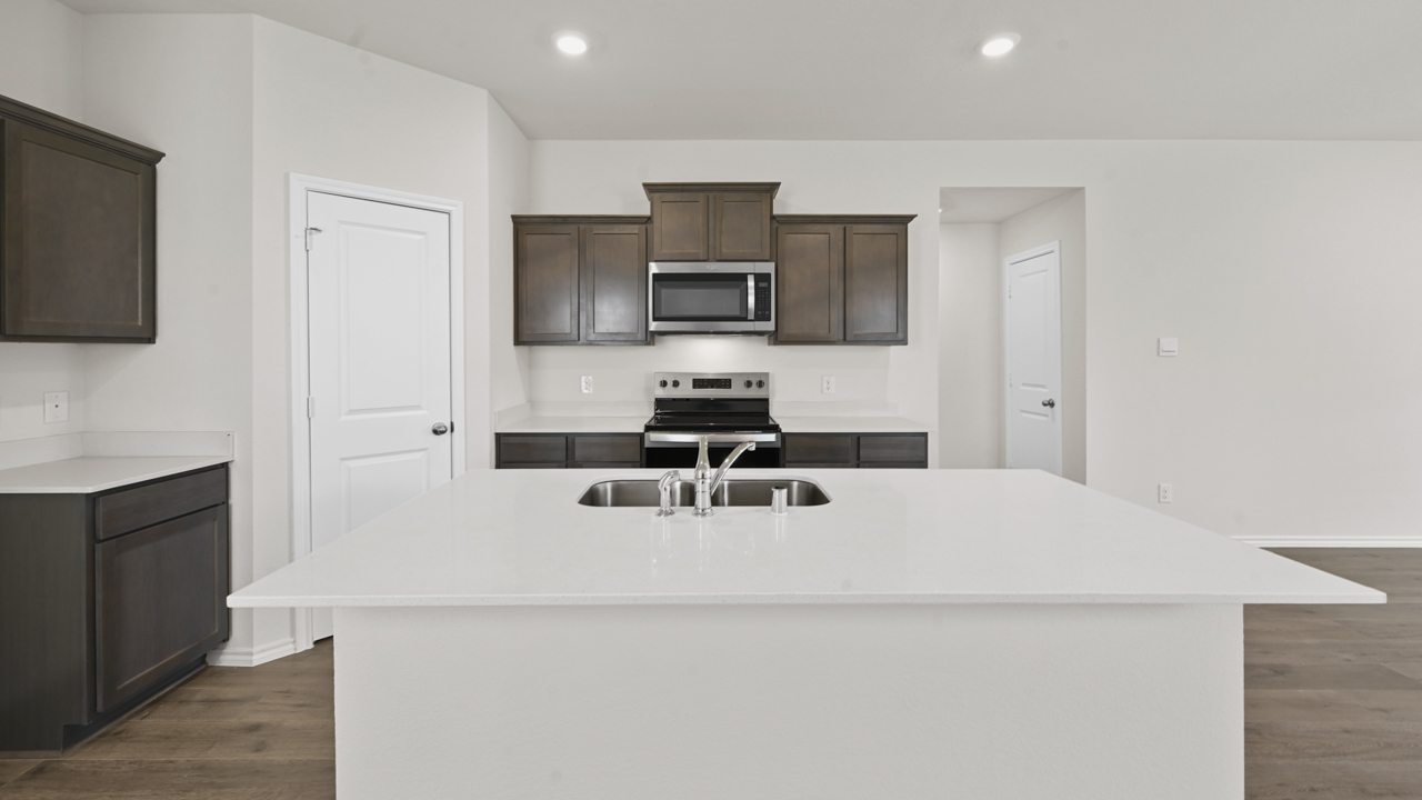 X30A Amber Floorplan Elevation A Kitchen Gallery Image-Hanolley Hills in Sherman, TX