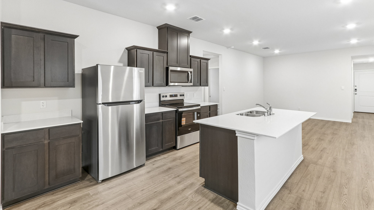 Brooke Floorplan Elevation A Kitchen Gallery Image - Hanolley Hills in Sherman, TX