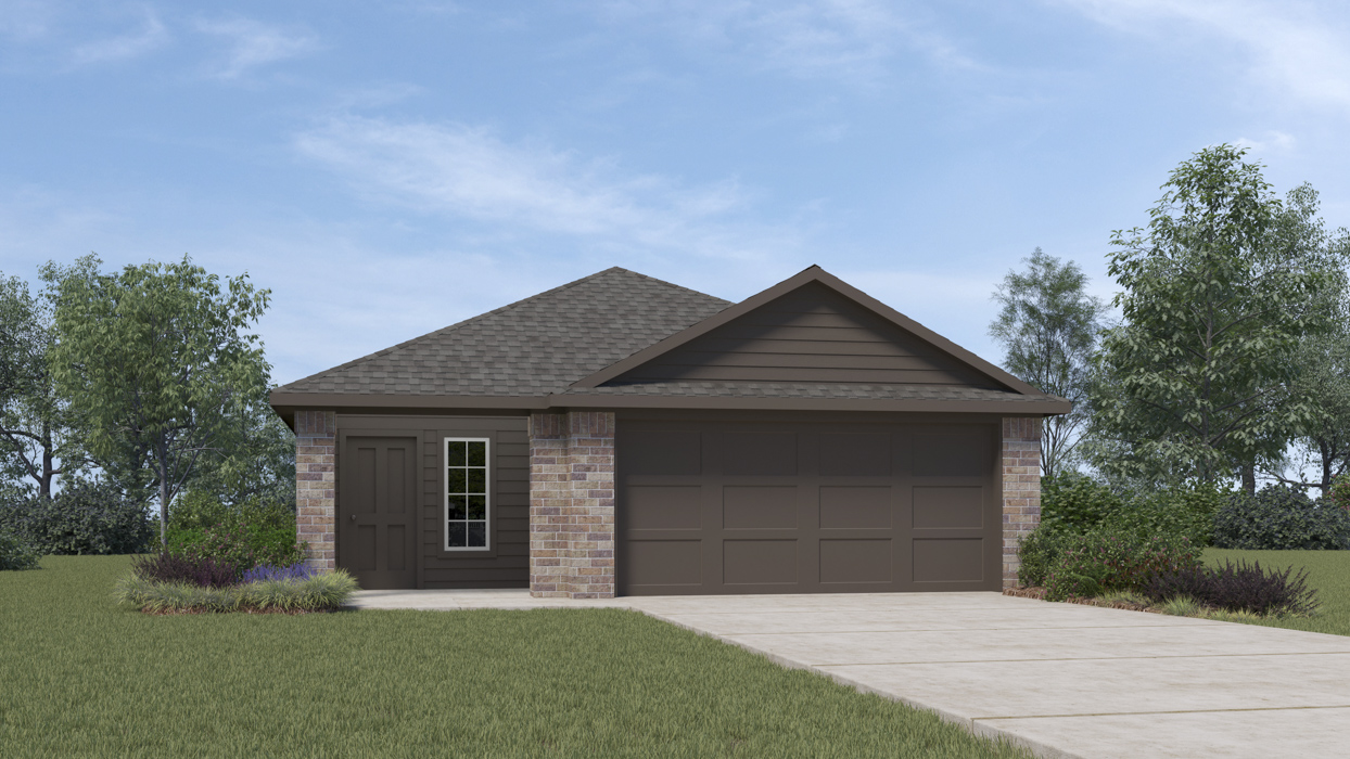 Caroline Floorplan Elevation A Exterior Rendering - Hanolley Hills in Princeton, TX