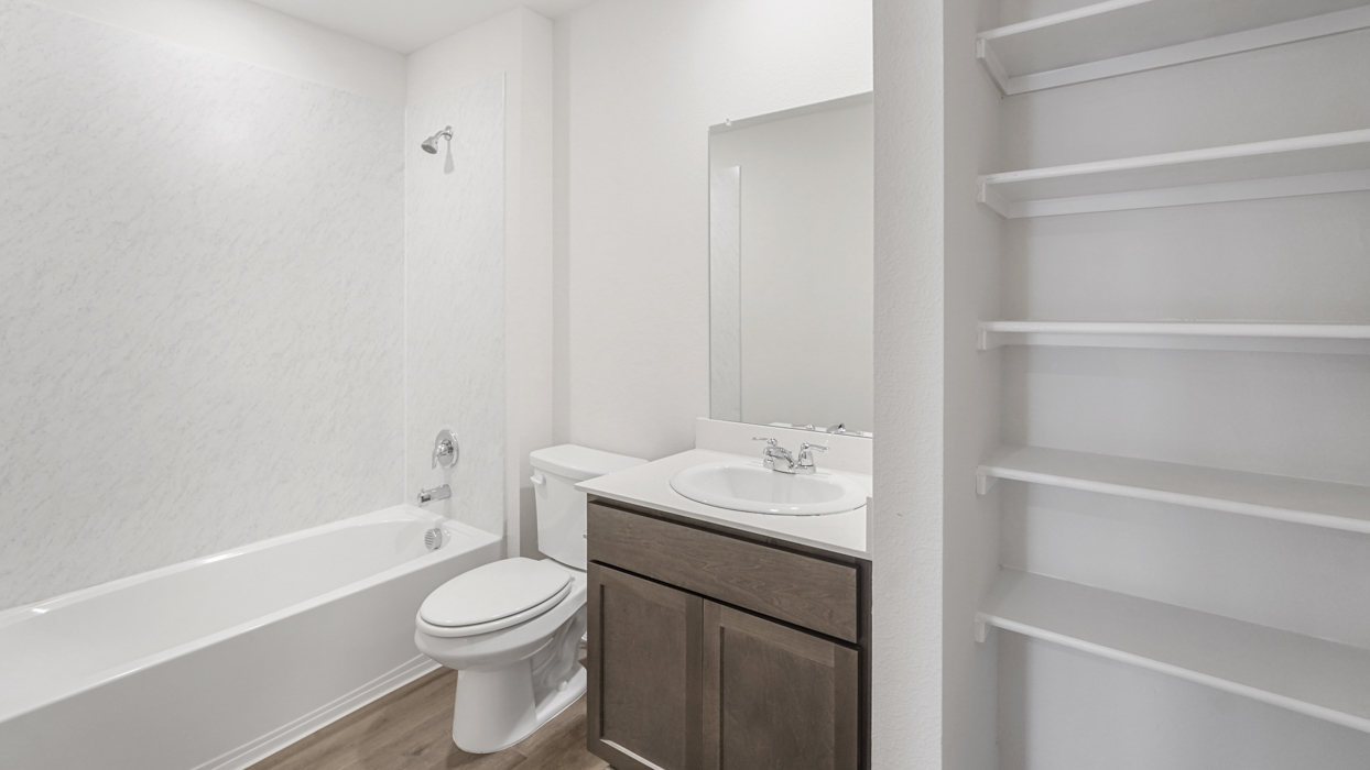 Caroline Floorplan Elevation B Bathroom Gallery Image - Hanolley Hills in Sherman, TX