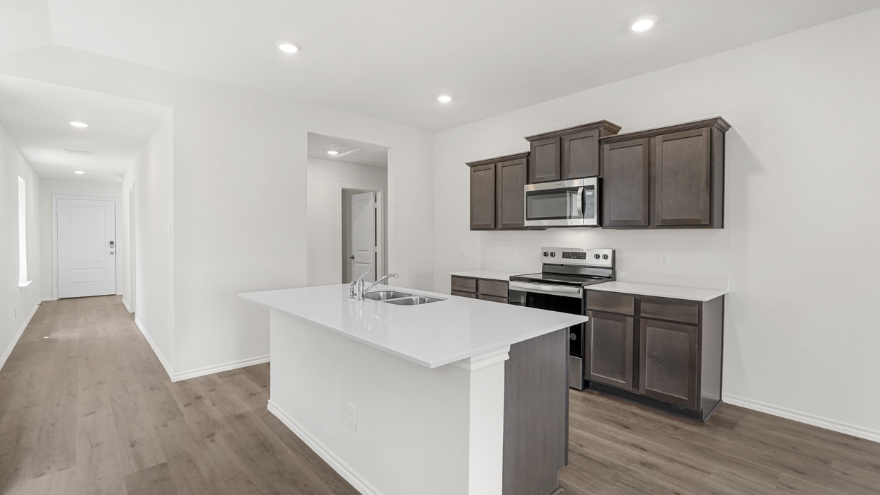 Caroline Floorplan Elevation B Kitchen Gallery Image - Hanolley Hills in Sherman, TX