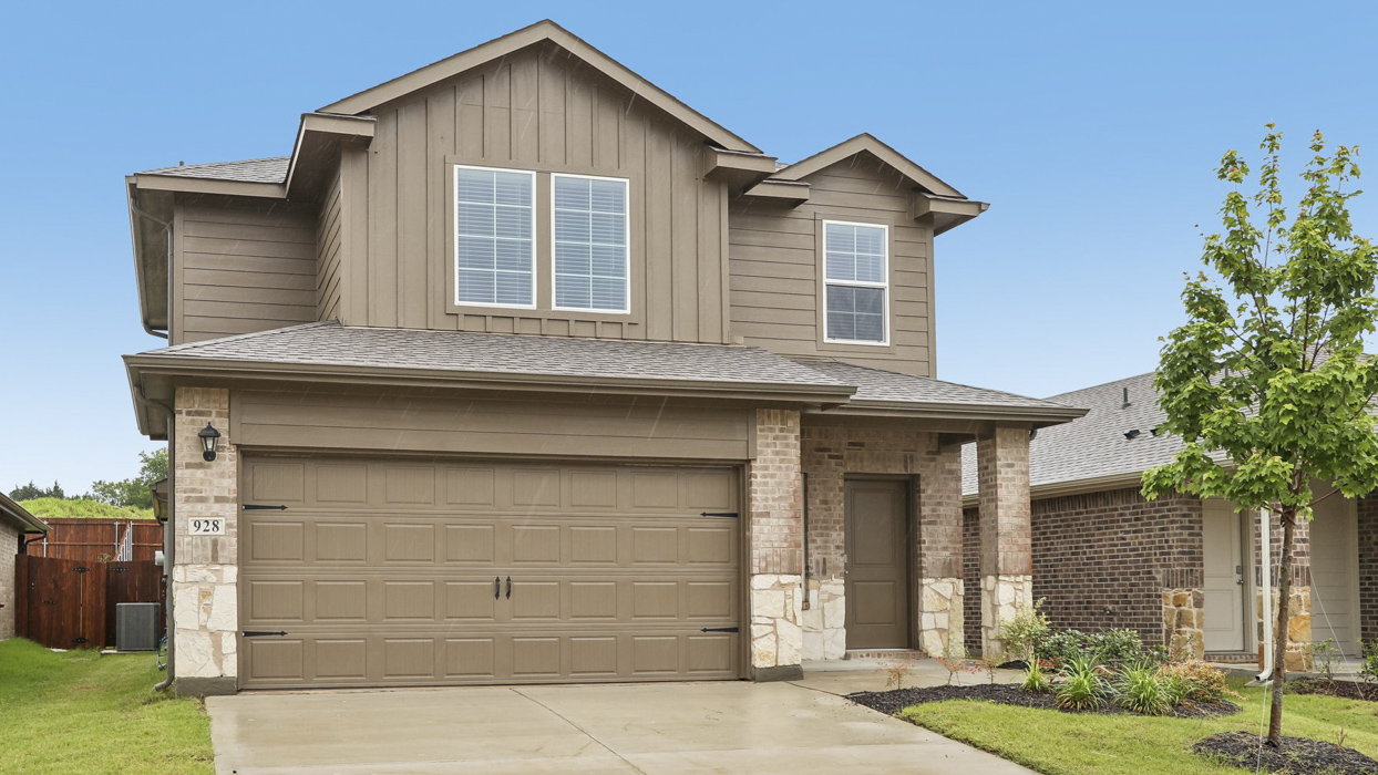 Florence Floorplan Elevation B Exterior Rendering - Hanolley Hills in Sherman, TX
