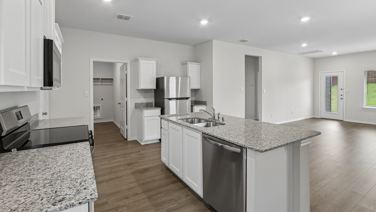 Florence Floorplan Elevation B Kitchen Gallery Image - Hanolley Hills in Sherman, TX