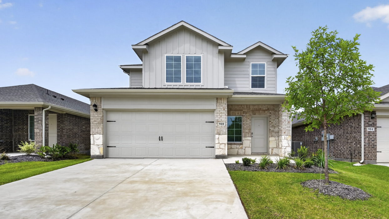 Florence Floorplan Elevation B Exterior Rendering - Hanolley Hills in Sherman, TX