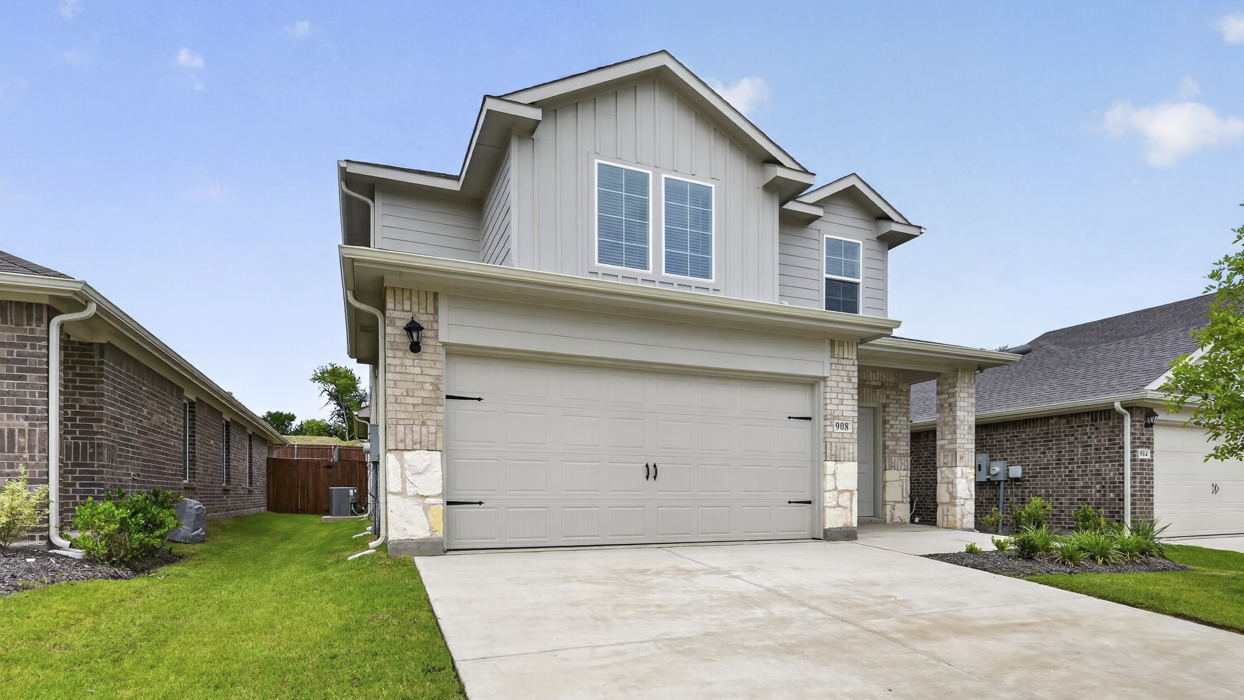 Florence Floorplan Elevation B Exterior Rendering - Hanolley Hills in Sherman, TX
