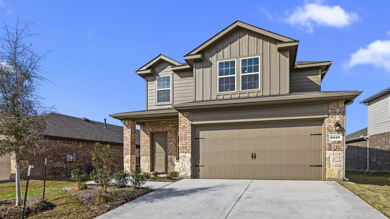 X30F Florence Floorplan Elevation B Exterior Gallery Image-Hanolley Hills in Sherman, Tx