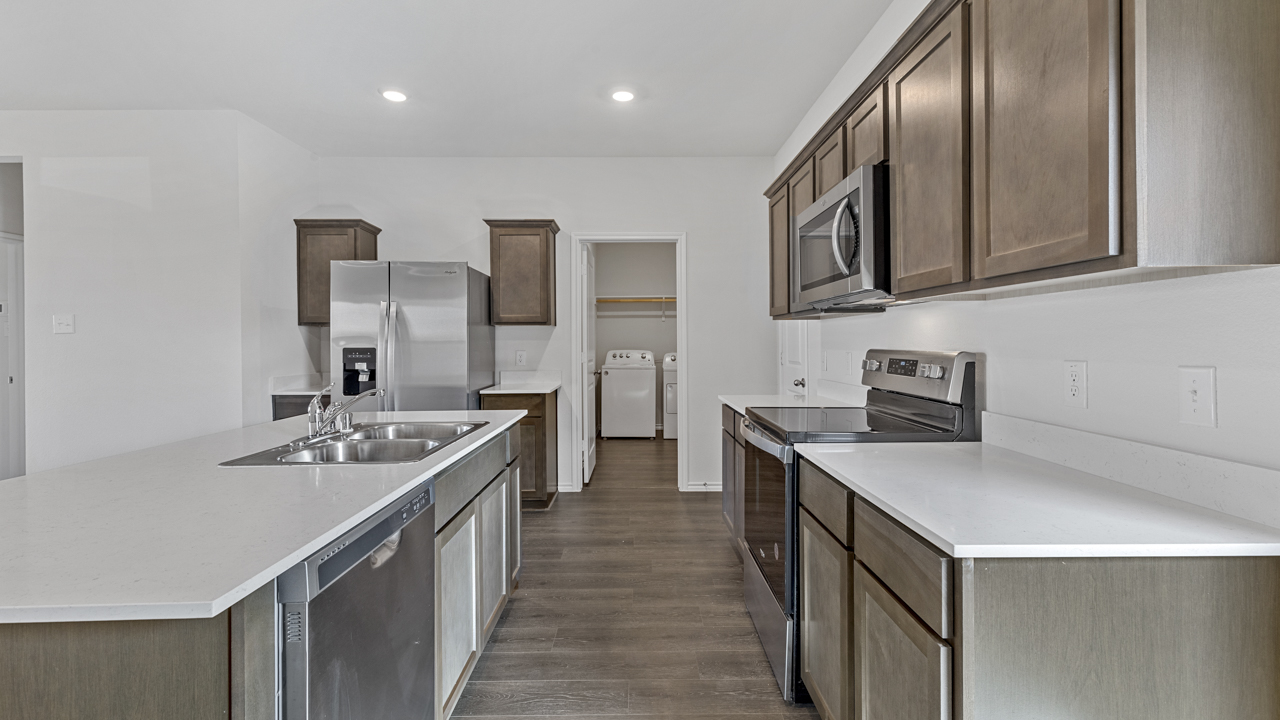 X30F Florence Floorplan Elevation B Kitchen Gallery Image-Hanolley Hills in Sherman, Tx