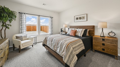 X30H Hanna Floorplan Elevation B Bedroom Gallery Image-Hanolley Hills in Sherman, TX