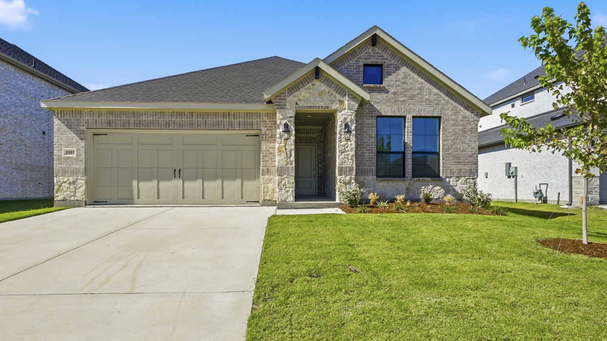 Brookview Floorplan Elevation w Exterior Gallery Image - Morning Ridge in Princeton, TX