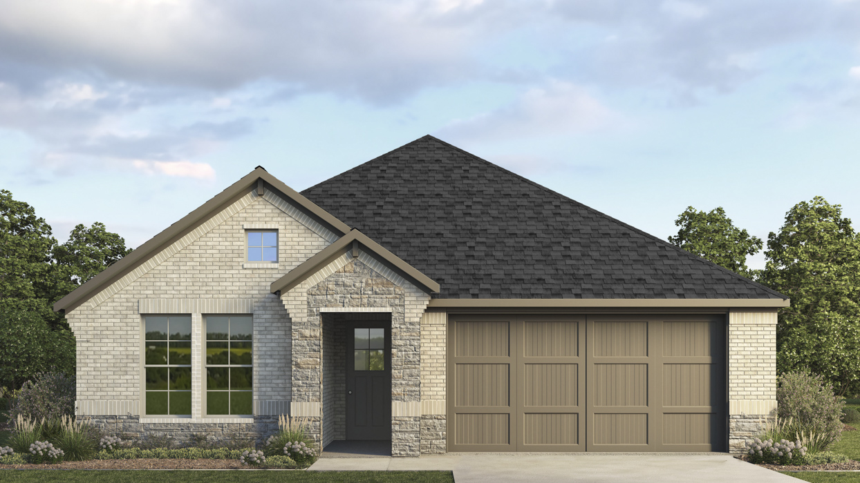 1829 BrookView Floorplan Elevation W Rendering-Morning Ridge in Princeton, TX