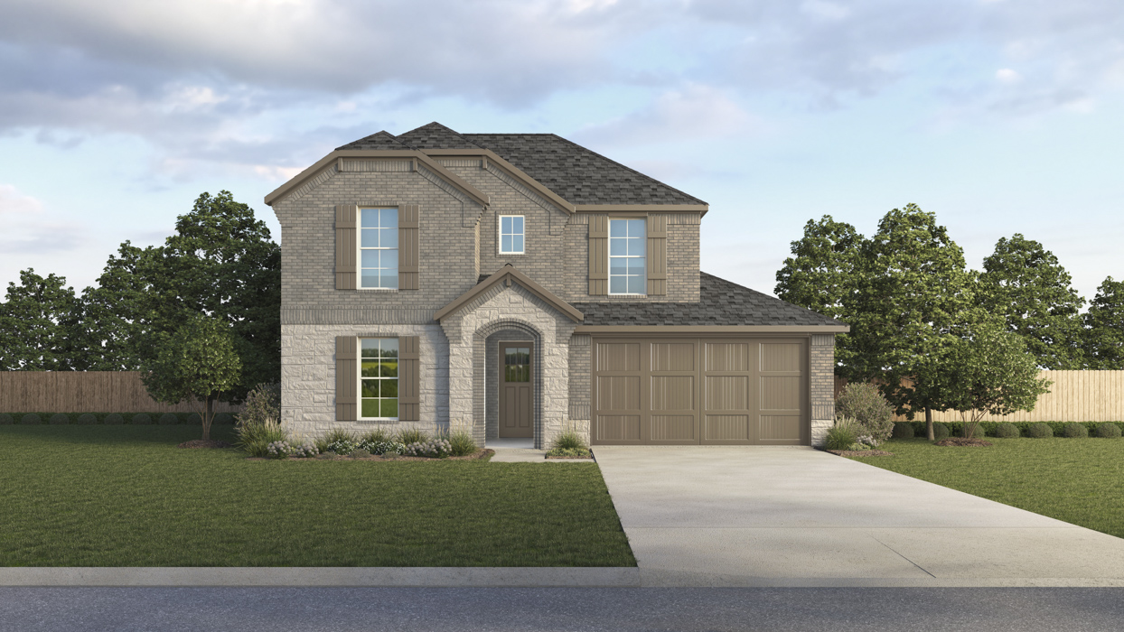 Galena Floorplan Elevation Y Exterior Rendering - Morning Ridge in Princeton, TX