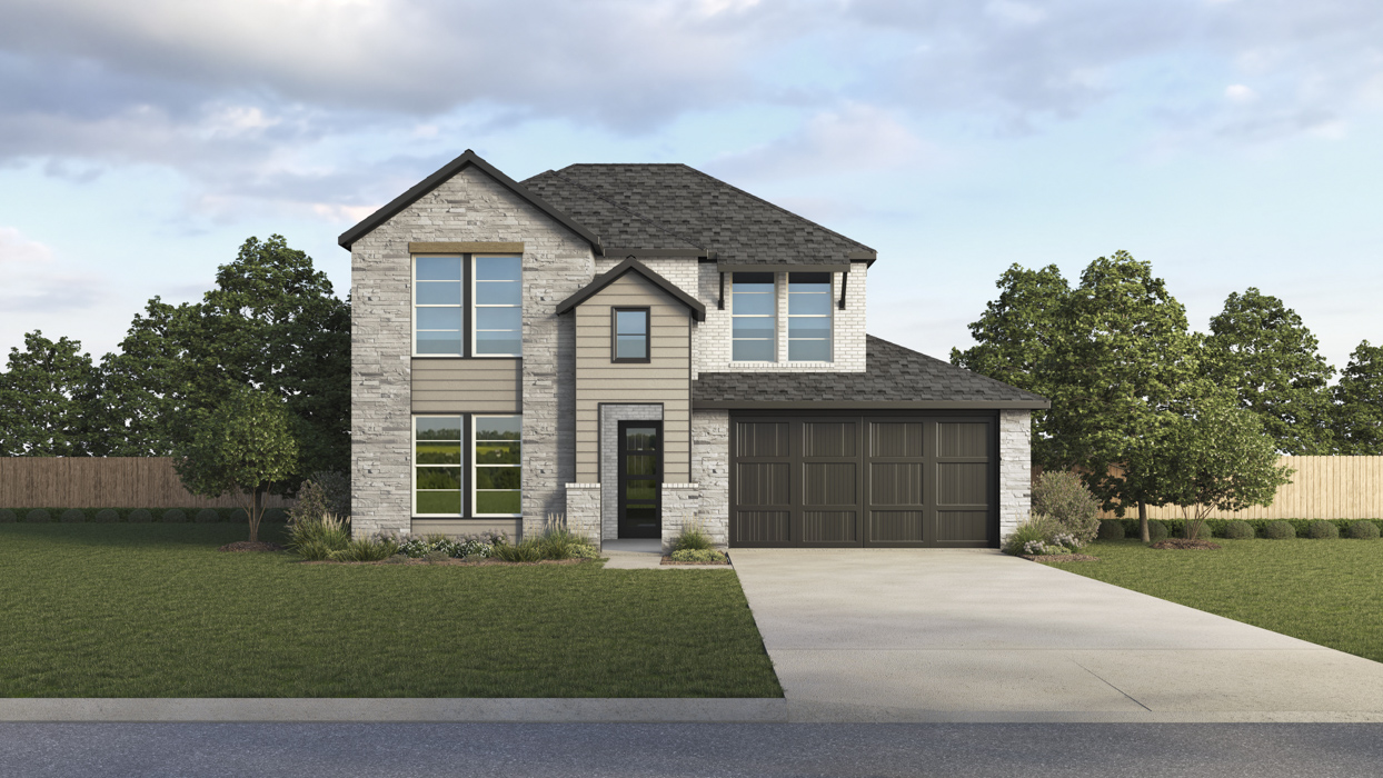 Galena Floorplan Elevation Y Exterior Rendering - Morning Ridge in Princeton, TX