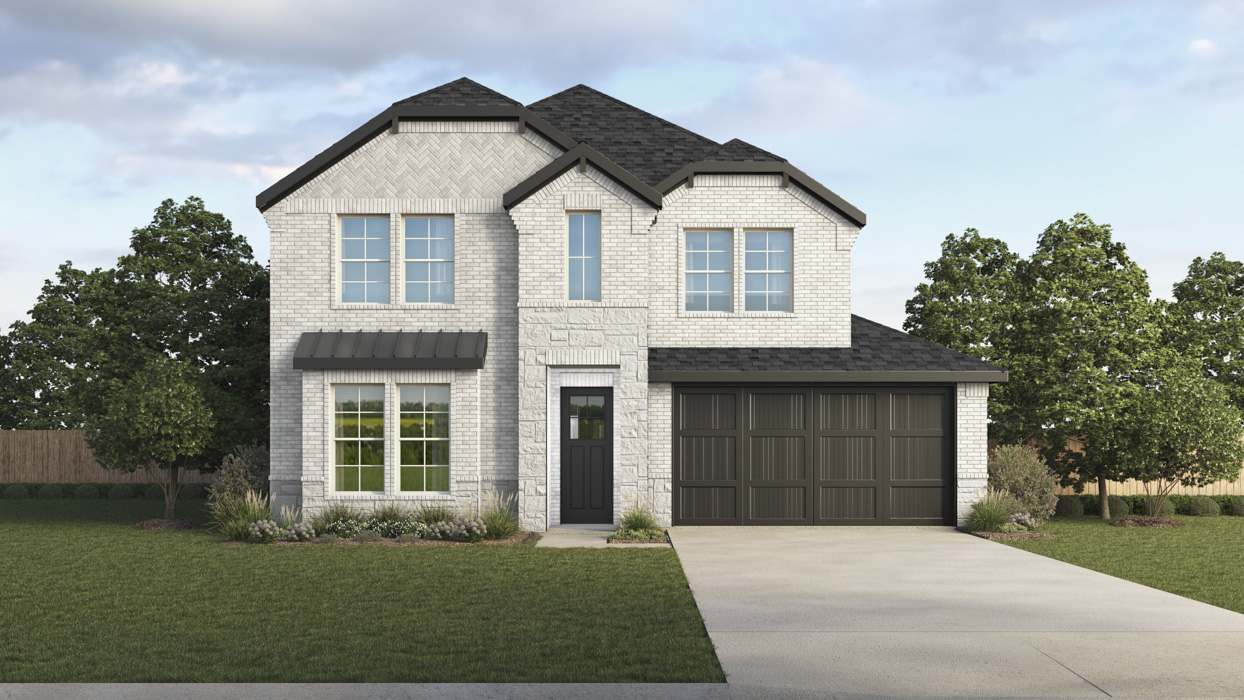 2733 Oakridge Floorplan Elevation A Rendering-Morning Ridge in Princeton, TX