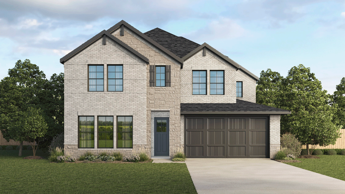2868 Englewood Floorplan Elevation W Rendering-Morning Ridge in Princeton, TX