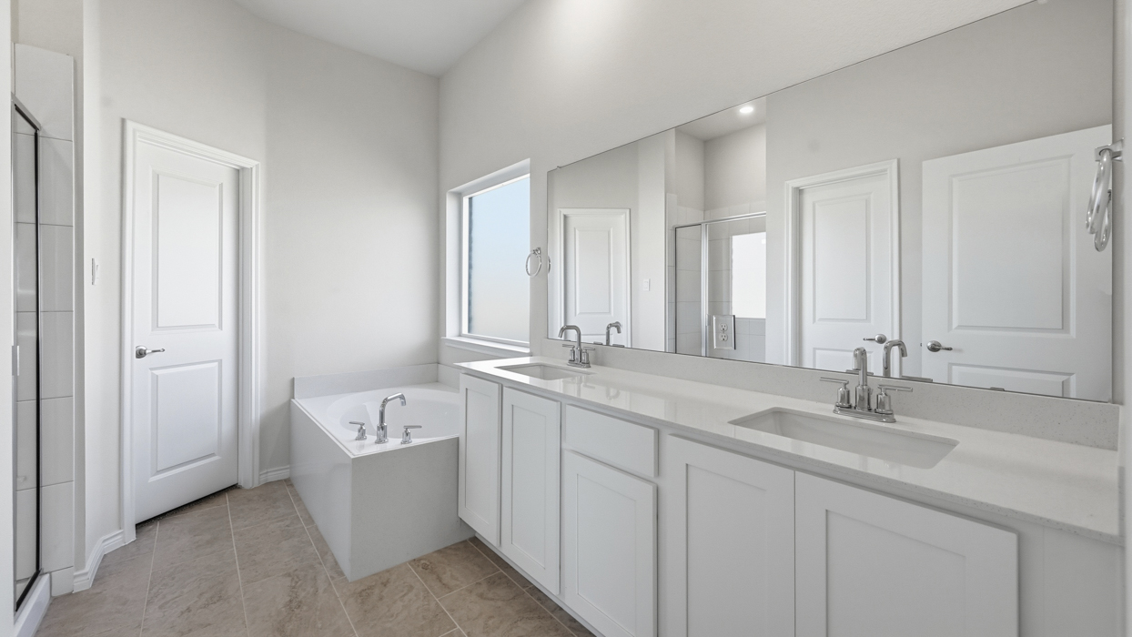 Ivery Floorplan Elevation F Bathroom Gallery Image - Morning Ridge in Princeton, TX