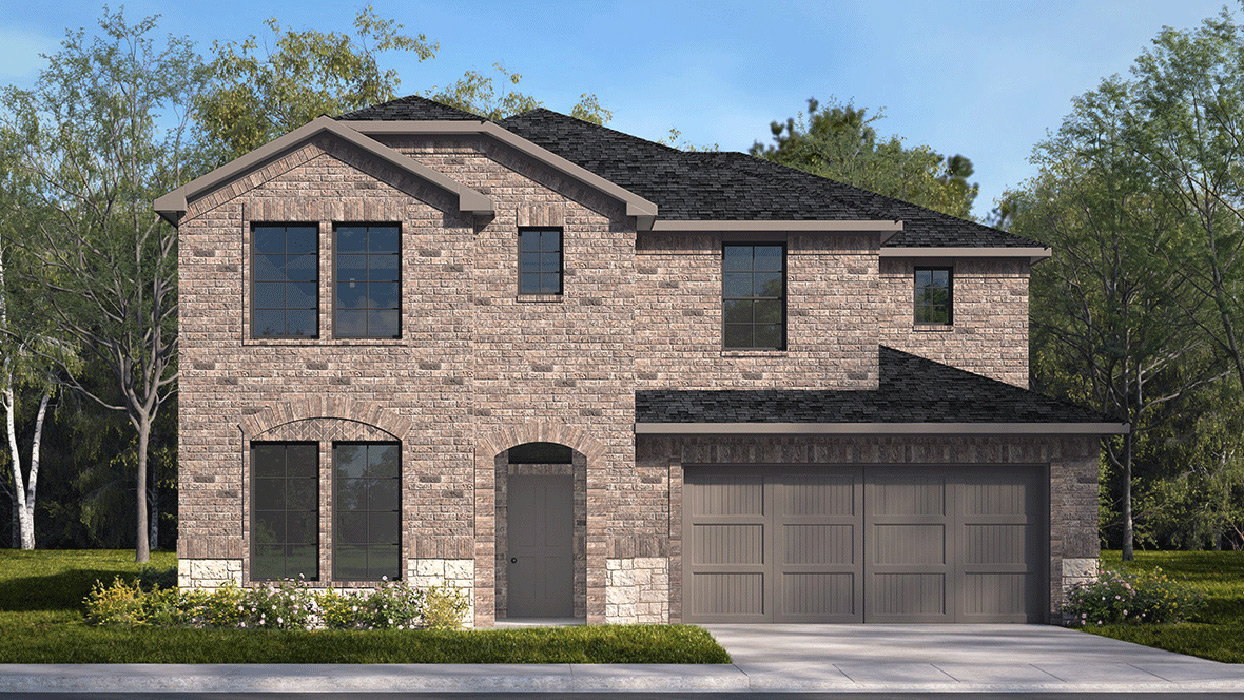 2975 Evergreen Floorplan Elevation E-Morning Ridge in Princeton, TX