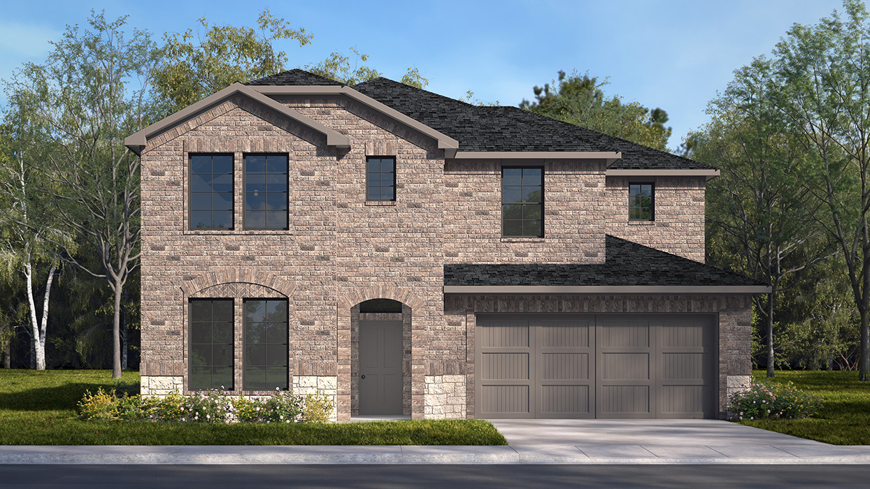 2975 Evergreen Floorplan Elevation E-Morning Ridge in Princeton, TX