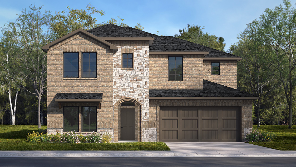 2975 Evergreen Floorplan Elevation F-Morning Ridge in Princeton, TX