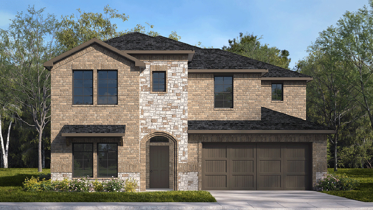2975 Evergreen Floorplan Elevation F-Morning Ridge in Princeton, TX