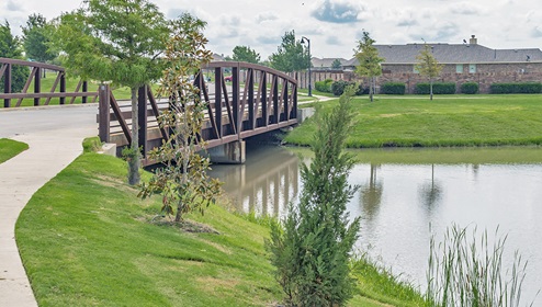 Verandah Express Model Bridge over Pond Walkway